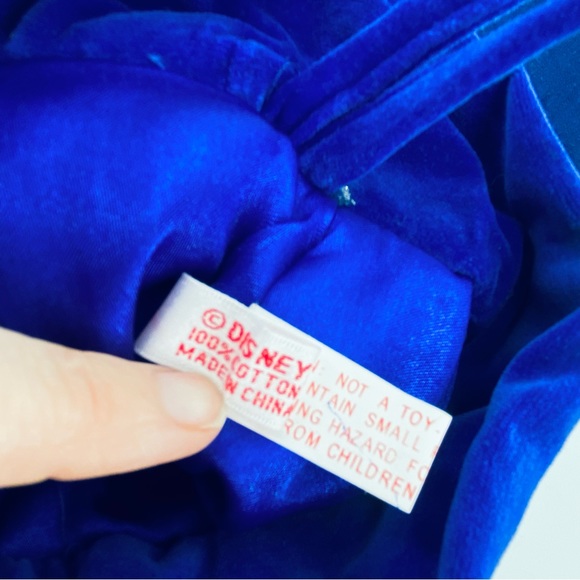 Disney Store 1999 VTG Tinkerbell Velvet Purple 17" Xmas Embroidered Stocking - Picture 7 of 7